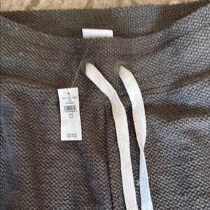 Aerie Gray and White Track Pants with Elastic Waistband